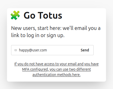 Option to 2FA without Email
